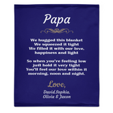 Couverture cadeau personnalisée cher papa pour papa